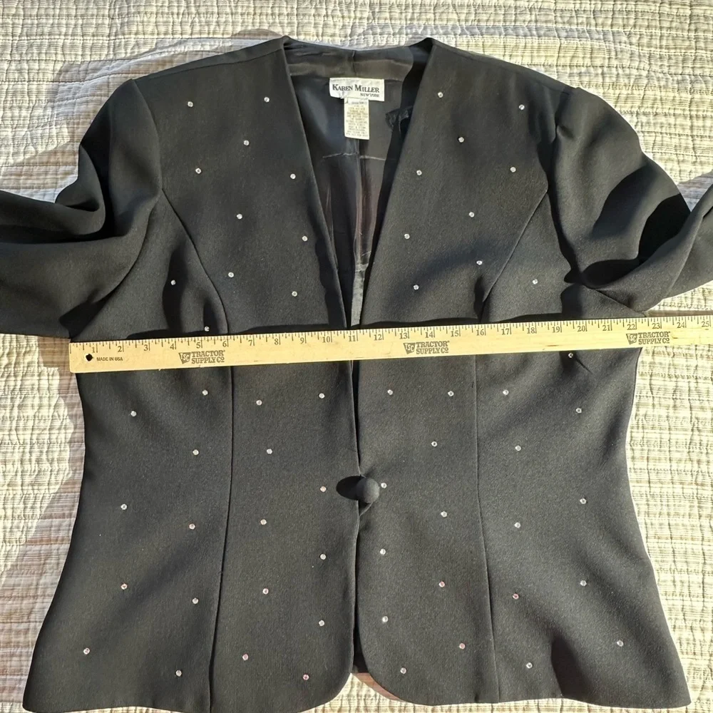 Chic Black Women's Maxi Dress with Jacket - Picture 10 of 15